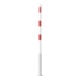 Schake Absperrpfosten Typ 460HB/1, herausnehmbar, Ø 60mm, ohne Verschluß, weiß / rot + 1 Öse