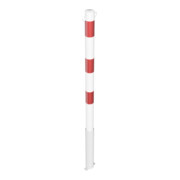 Schake Absperrpfosten Typ 460HB/2, herausnehmbar, Ø 60mm, ohne Verschluß, weiß / rot + 2 Ösen-2