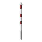 Schake Absperrpfosten Typ 460HB/2, herausnehmbar, Ø 60mm, ohne Verschluß, weiß / rot + 2 Ösen-5