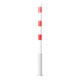 Schake Absperrpfosten Typ 460HB, herausnehmbar, Ø 60mm, ohne Verschluß, weiß / rot-5