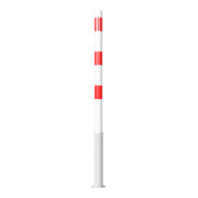 Schake Absperrpfosten Typ 460HB, herausnehmbar, Ø 60mm, ohne Verschluß, weiß / rot-5