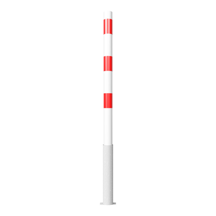 Schake Absperrpfosten Typ 460HB, herausnehmbar, Ø 60mm, ohne Verschluß, weiß / rot