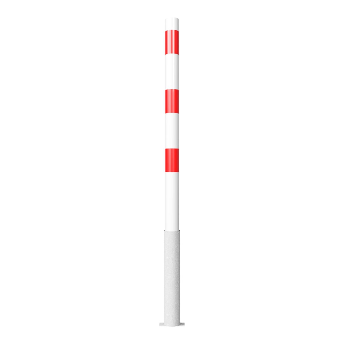 Schake Absperrpfosten Typ 460HB, herausnehmbar, Ø 60mm, ohne Verschluß, weiß / rot