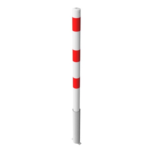 Schake Absperrpfosten Typ 460HB, herausnehmbar, Ø 60mm, ohne Verschluß, weiß / rot
