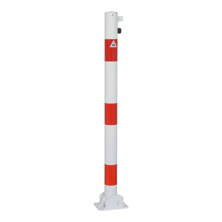 Set Schake Anfahrschutzwinkel, standard Stahlblech 5mm, gelb, beschichtet, + schwarzen Streifen (Folie beigelegt), Schenkellänge 160mm, Höhe 400mm + BefestigungsschraubensatzTyp 1