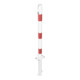 Schake Absperrpfosten Typ 460UVHB, umlegbar, für Vorhangschloß, zum Einbetonieren, Ø 60mm, weiß / rot-4