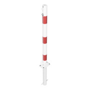Schake Absperrpfosten Typ 460UVHB, umlegbar, für Vorhangschloß, zum Einbetonieren, Ø 60mm, weiß / rot-4