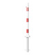 Schake Absperrpfosten Typ 460UVHB, umlegbar, für Vorhangschloß, zum Einbetonieren, Ø 60mm, weiß / rot-5