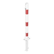 Schake Absperrpfosten Typ 460UVHB, umlegbar, für Vorhangschloß, zum Einbetonieren, Ø 60mm, weiß / rot-4