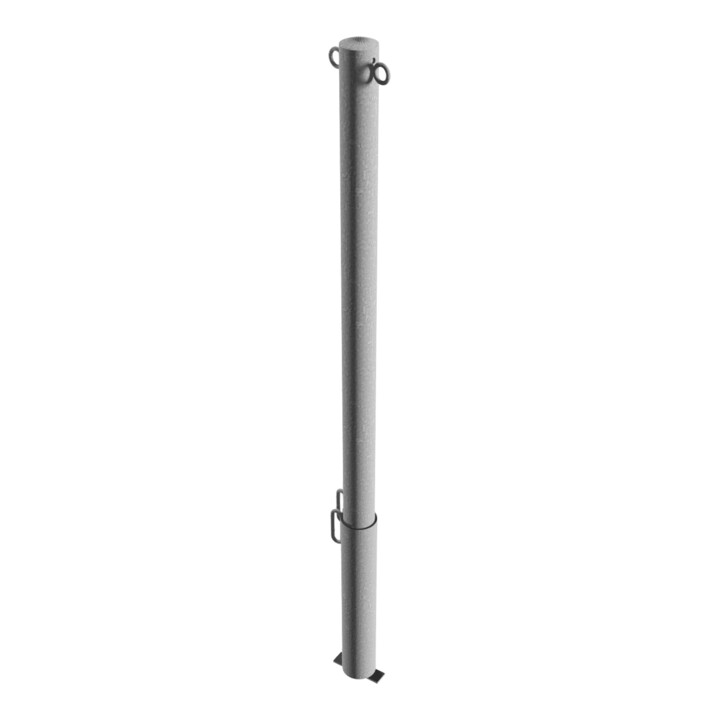 Schake Absperrpfosten Typ 460V/2, herausnehmbar, Ø 60 mm, für Vorhangschloß, + 2 Ösen