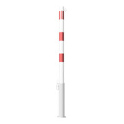 Schake Absperrpfosten Typ 460VB/1, herausnehmbar, Ø 60 mm, für Vorhangschloß, weiß / rot + 1 Öse-2