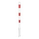 Schake Absperrpfosten Typ 460VB/1, herausnehmbar, Ø 60 mm, für Vorhangschloß, weiß / rot + 1 Öse