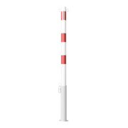 Schake Absperrpfosten Typ 460VB/2, herausnehmbar, Ø 60 mm, für Vorhangschloß, weiß / rot + 2 Ösen-5