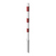 Schake Absperrpfosten Typ 460VB/2, herausnehmbar, Ø 60 mm, für Vorhangschloß, weiß / rot + 2 Ösen