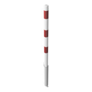 Schake Absperrpfosten Typ 460VB, herausnehmbar, Ø 60 mm, für Vorhangschloß, weiß / rot incl.Bodenhülse-2