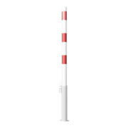 Schake Absperrpfosten Typ 460VB, herausnehmbar, Ø 60 mm, für Vorhangschloß, weiß / rot incl.Bodenhülse-4
