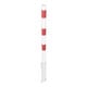 Schake Absperrpfosten Typ 460VB, herausnehmbar, Ø 60 mm, für Vorhangschloß, weiß / rot incl.Bodenhülse
