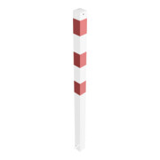 Schake Absperrpfosten Typ 470B/1, ortsfest, zum Einbetonieren, 70x70mm, weiß / rot + 1 Öse-2