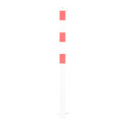 Schake Absperrpfosten Typ 470B/1, ortsfest, zum Einbetonieren, 70x70mm, weiß / rot + 1 Öse-4