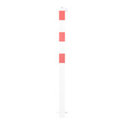 Schake Absperrpfosten Typ 470B/2, ortsfest, zum Einbetonieren, 70x70mm, weiß / rot + 2 Ösen-5