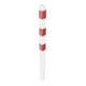 Schake Absperrpfosten Typ 470B/2, ortsfest, zum Einbetonieren, 70x70mm, weiß / rot + 2 Ösen
