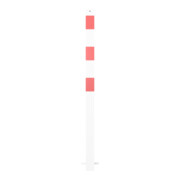 Schake Absperrpfosten Typ 470B, ortsfest, zum Einbetonieren, 70x70mm, weiß / rot-5