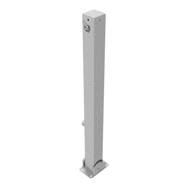 Schake Absperrpfosten Typ 470FU, umlegbar + Dreikantverschluß, 70x70mm, feuerverzinkt