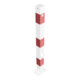 Schake Absperrpfosten Typ 470FUB, umlegbar + Dreikantverschluß, 70x70mm, weiß / rot-5