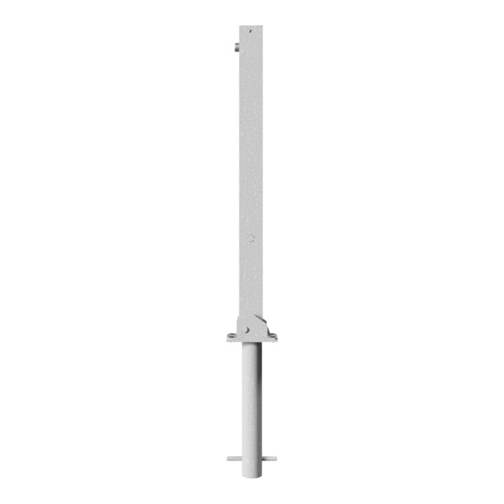 Schake Absperrpfosten Typ 470FUH, umlegbar + Dreikantverschluß, zum Einbetonieren, 70x70mm, feuerverzinkt