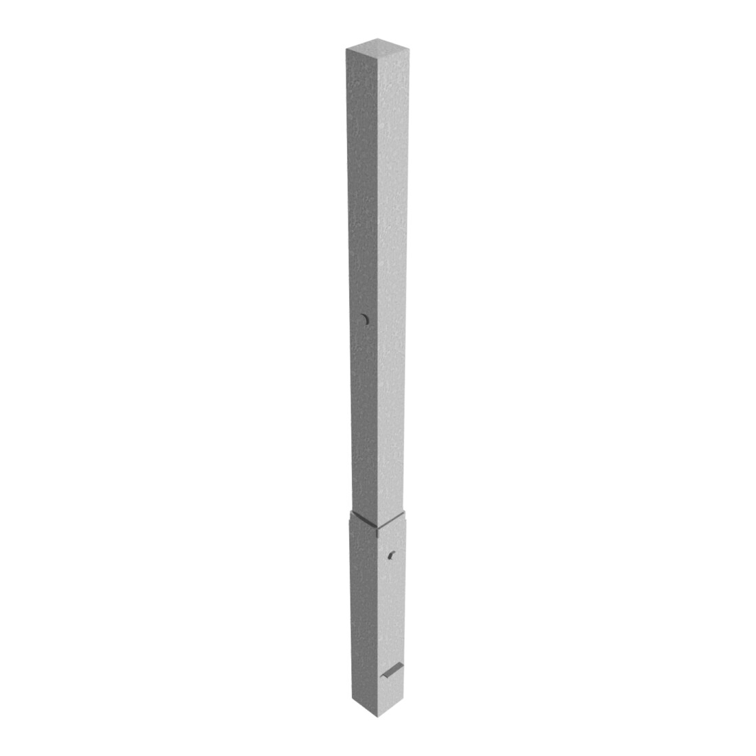 Schake Absperrpfosten Typ 470N, 70x70mm, herausnehmbar + Dreikantverschluß 8mm, inkl. Bodenhülse