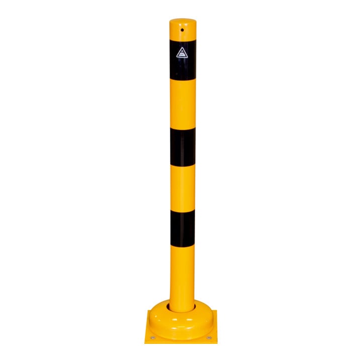 Set Schake Absperrpfosten Typ 470NPBG, ortsfest, 220x220 mm 70 x 70 mm, gelb...