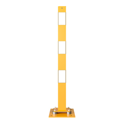 Schake Absperrpfosten Typ 470NPBG, ortsfest, 220x220 mm 70 x 70 mm, gelb / schwarz