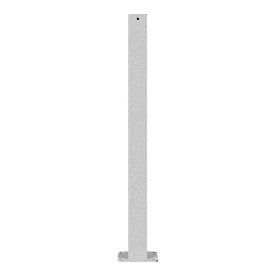 Schake Absperrpfosten Typ 470P 70x70, ortsfest + Bodenplatte 150x100x6mm zum Aufdübeln, feuerverzinkt