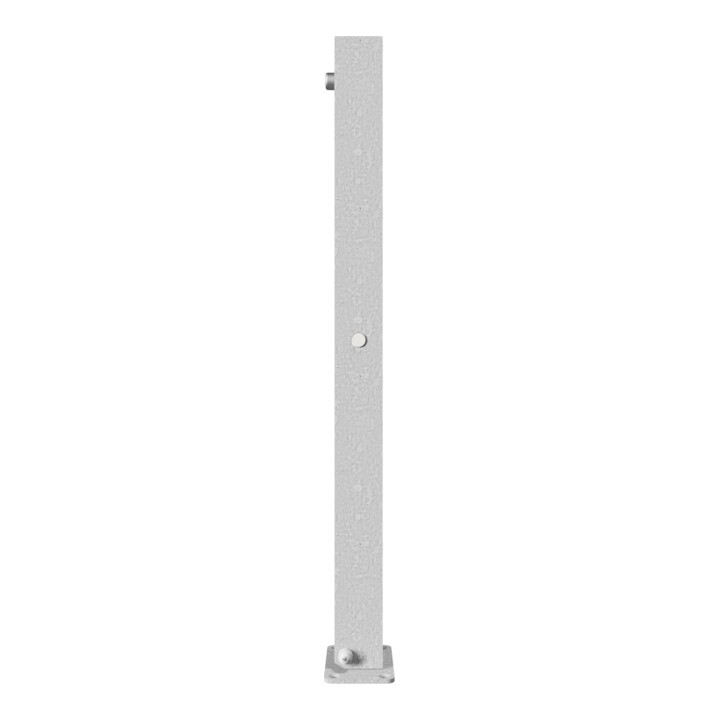 Schake Absperrpfosten Typ 470UN, umlegbar + Dreikantverschluß 8mm, 70x70mm, feuerverzinkt