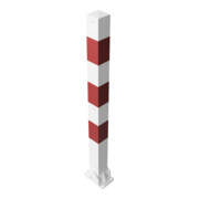 Schake Absperrpfosten Typ 470UVB, umlegbar, für Vorhangschloß, 70x70mm, weiß / rot-4
