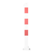 Schake Absperrpfosten Typ 470UVB, umlegbar, für Vorhangschloß, 70x70mm, weiß / rot-5