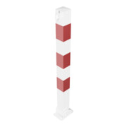Schake Absperrpfosten Typ 470UVB, umlegbar, für Vorhangschloß, 70x70mm, weiß / rot-5