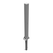 Schake Absperrpfosten Typ 470UVH, umlegbar, für Vorhangschloß, zum Einbetonieren, 70x70mm, feuerverzinkt-4
