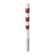 Schake Absperrpfosten Typ 470ZB, herausnehmbar, 70x70mm + Profilzylinder, weiß / rot-4