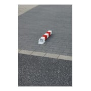 Schake Absperrpfosten Typ 4715FU, umlegbar, Vierkantrohr 70x70 mm, Überflur 500 mm für Dübelbefestigung + Dreikantverschluß feuerverzinkt-4