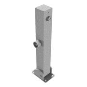 Schake Absperrpfosten Typ 4715FU, umlegbar, Vierkantrohr 70x70 mm, Überflur 500 mm für Dübelbefestigung + Dreikantverschluß feuerverzinkt-5