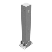 Schake Absperrpfosten Typ 4715UZ, umlegbar Vierkantrohr 70x70 mm, Überflur 500 mm, für Dübelbefestigung + Profilzylinder feuerverzinkt-5