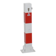 Schake Absperrpfosten Typ 4715UZ, umlegbar Vierkantrohr 70x70 mm, Überflur 500 mm, für Dübelbefestigung + Profilzylinder feuerverzinkt