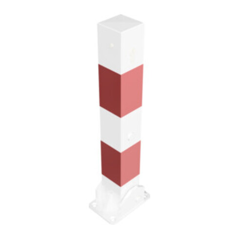 Schake Absperrpfosten Typ 4715UZ, umlegbar Vierkantrohr 70x70 mm, Überflur 500 mm, für Dübelbefestigung + Profilzylinder feuerverzinkt