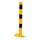 Schake Absperrpfosten Typ 489APBG, ortsfest, abnehmbar + Bodenplatte 150 x 180 mm, Ø 89mm, gelb / schwarz-2