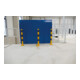 Schake Absperrpfosten Typ 489APBG, ortsfest, abnehmbar + Bodenplatte 150 x 180 mm, Ø 89mm, gelb / schwarz-5