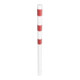 Schake Absperrpfosten Typ 476B/1, ortsfest, Ø 76mm, zum Einbetonieren, weiß / rot + 1 Öse-2
