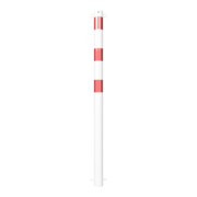 Schake Absperrpfosten Typ 476B/2, ortsfest, Ø 76mm, zum Einbetonieren, weiß / rot + 2 Ösen-5