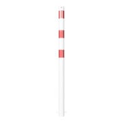 Schake Absperrpfosten Typ 476B, ortsfest, Ø 76mm, zum Einbetonieren, weiß / rot-2