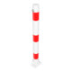 Schake Absperrpfosten Typ 476FUB, umlegbar + Dreikantverschluß, Ø 76mm, weiß / rot-2
